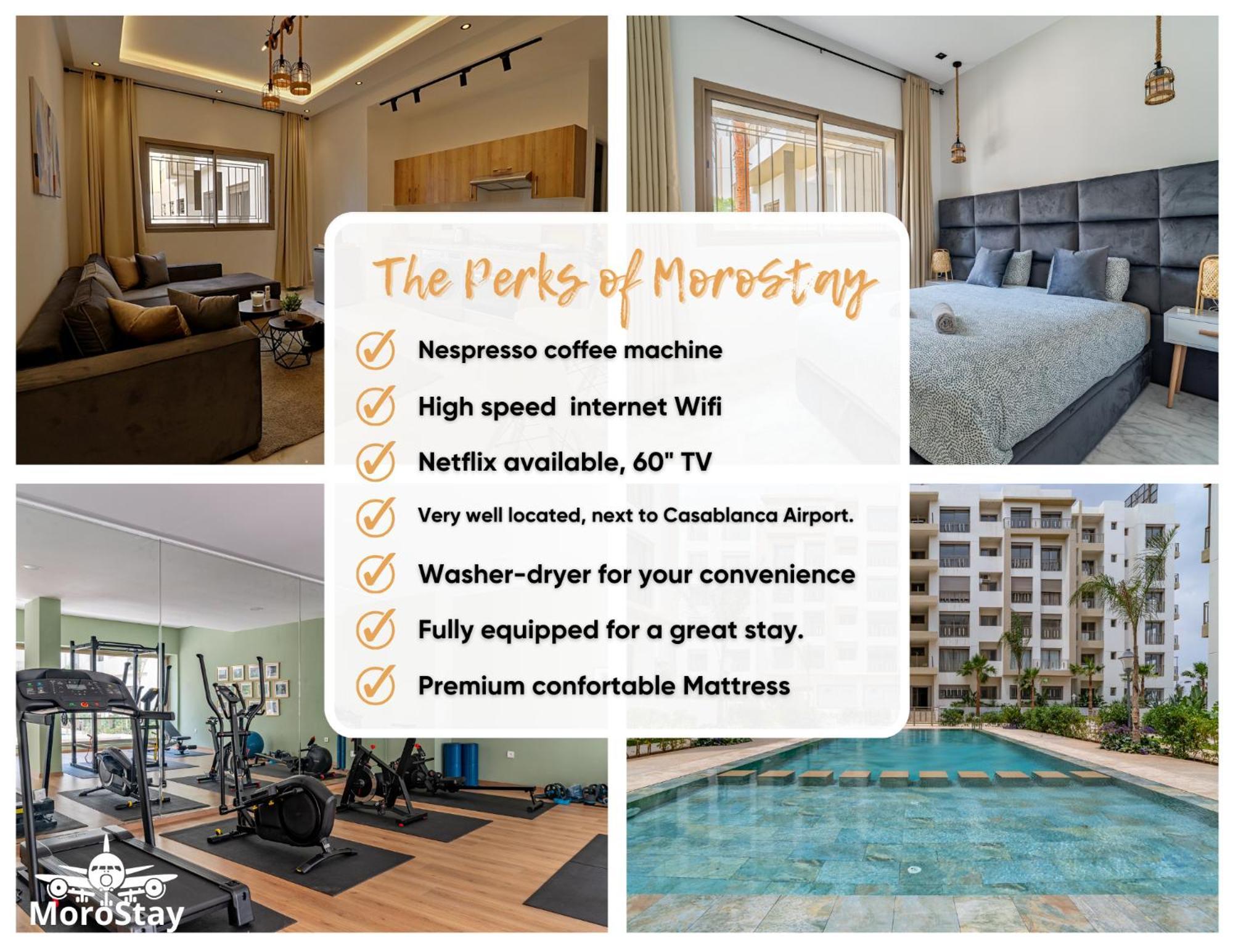 Aeroharmony Apartment Nouaceur Bagian luar foto